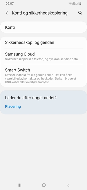 Vælg Konti