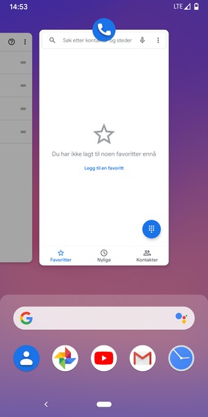 Dra apper opp for å lukke dem