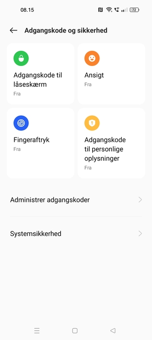 Vælg Systemsikkerhed