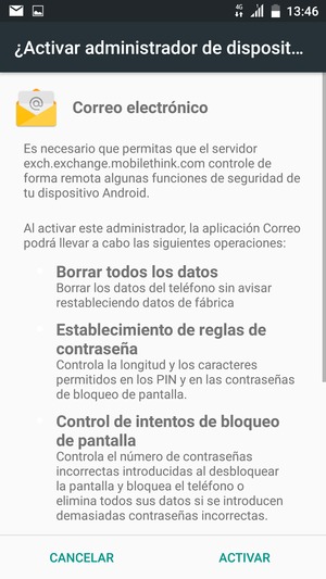 Seleccione ACTIVAR