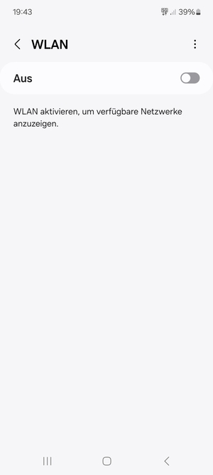 Schalten Sie WLAN ein