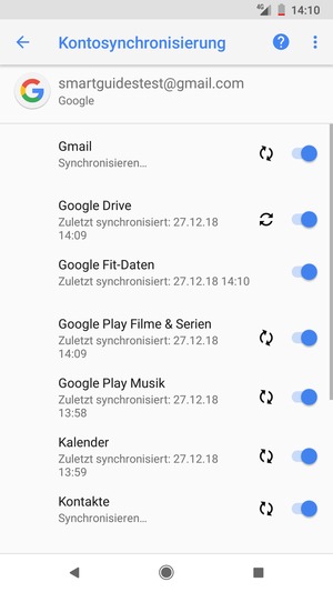 Ihre Kontakte von Google werden nun auf Ihr Handy synchronisiert