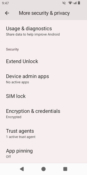 Scroll to and select SIM lock