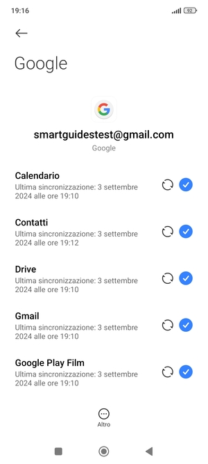 Assicurati che Contatti sia selezionato