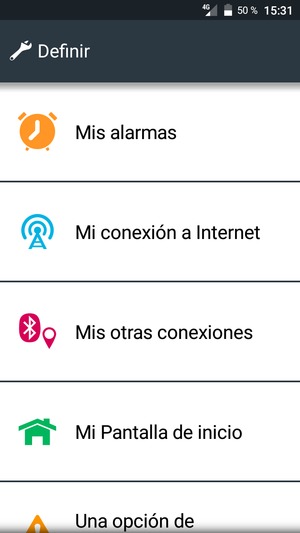 Seleccione Mi conexión a Internet