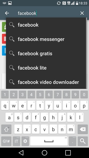Inserisci il nome dell'app e seleziona Cerca