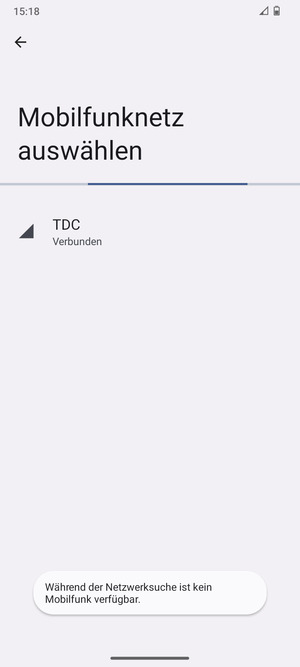Warten Sie, bis die Suche abgeschlossen ist