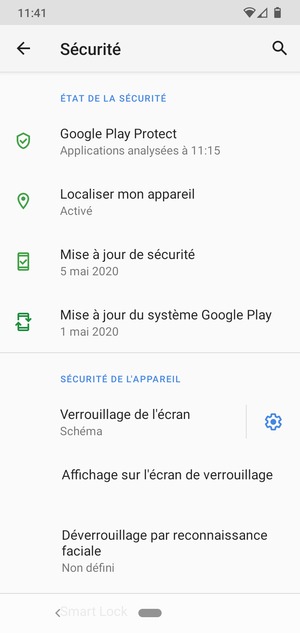Votre téléphone est maintenant sécurisé par un écran de verrouillage