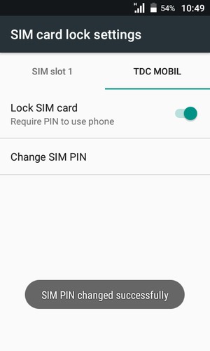 Your SIM PIN has been changed
