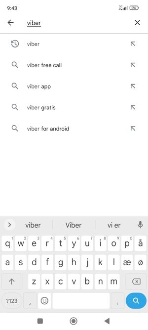 Indtast navnet på appen og vælg Søg