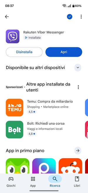 Seleziona Apri