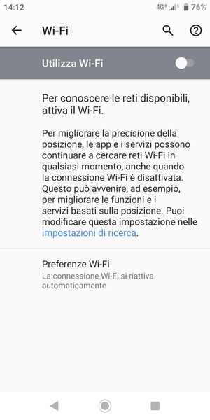 Attiva Wi-Fi