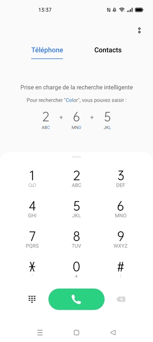 Appuyez longuement sur le numéro 1