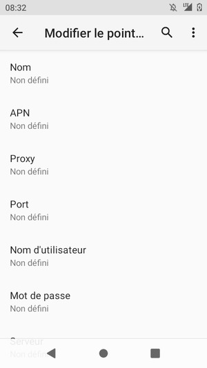 Saisissez les informations MMS