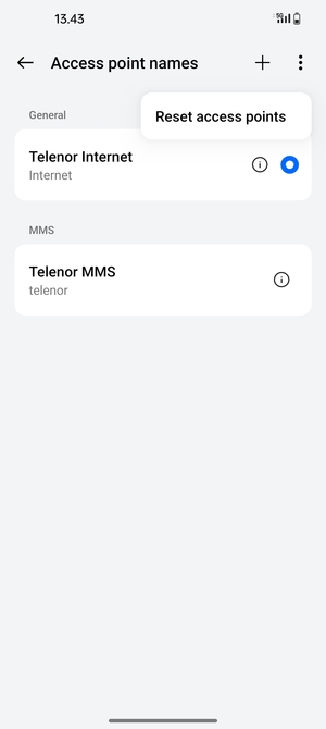Select Reset access points