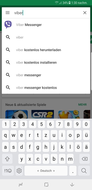 Geben Sie den Namen der App ein und wählen Sie Suchen