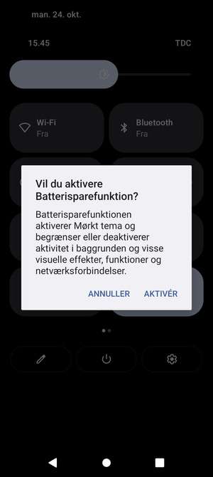 Vælg AKTIVÉR