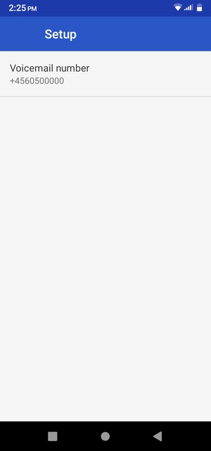 Select Voicemail number