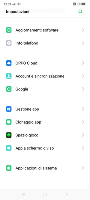 Scorri e seleziona Aggiornamento software