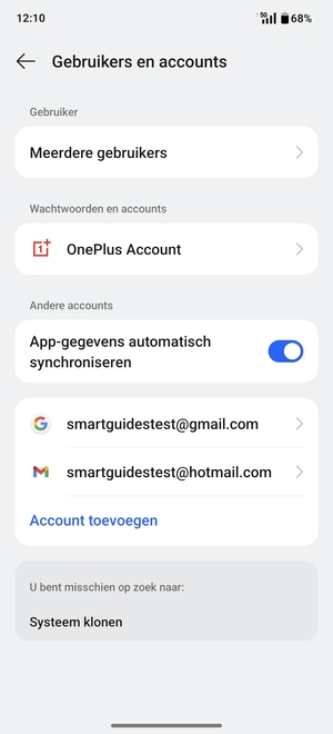 Selecteer uw Google-account