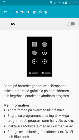 Aktivera Ultraenergisparläge