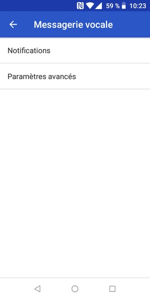 Sélectionnez Paramètres avancés