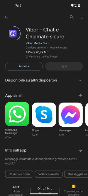 Attendi il completamento del processo di installazione