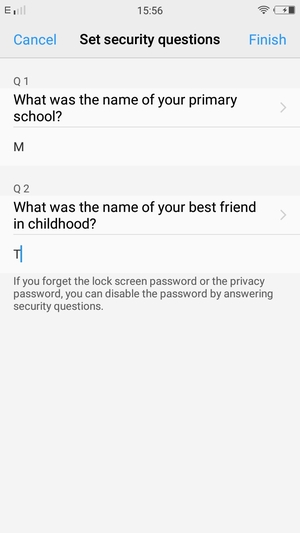 Enter the answer and select Finish