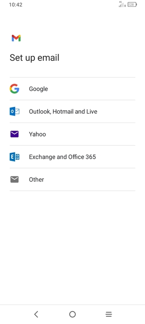 Select Exchange and Office 365