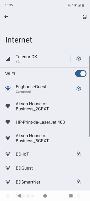 You are now connected to the Wi-Fi network