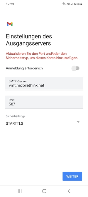 Wählen Sie Sicherheitstyp