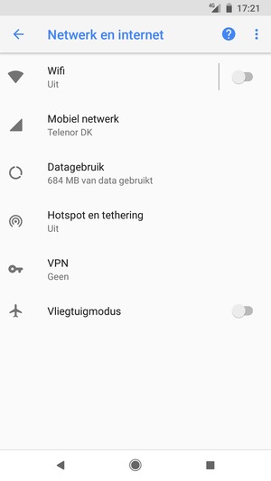 Selecteer Mobiel netwerk