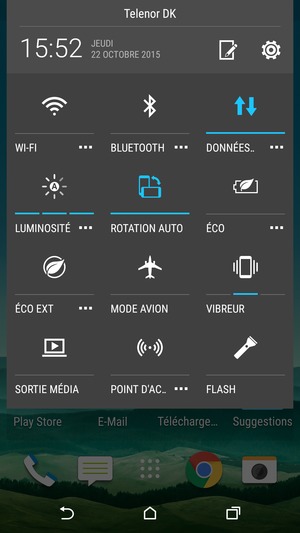Sélectionnez VIBREUR pour repasser en mode sonore
