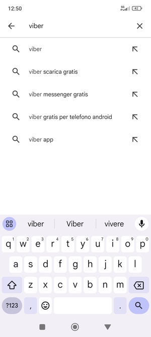 Inserisci il nome dell'app e seleziona Ricerca