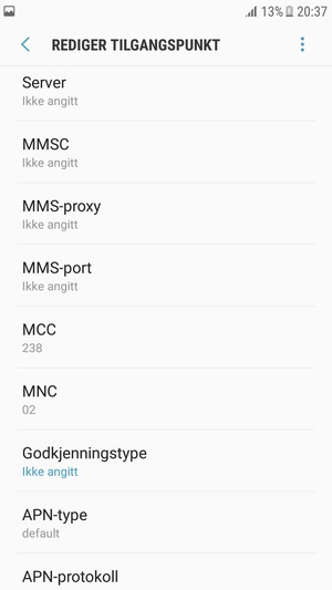 Bla ned og skriv inn MMS-informasjon