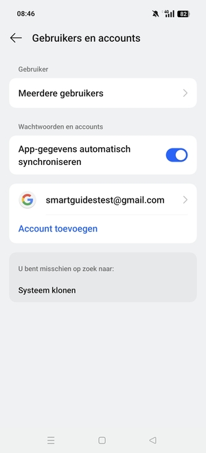 Selecteer uw Google-account