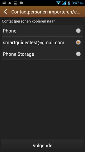 Selecteer Phone en selecteer vervolgens Volgende