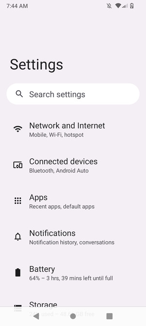 Select Network and Internet