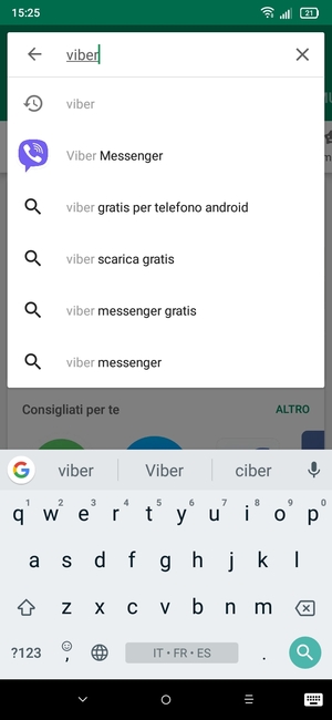 Inserisci il nome dell'app e seleziona Ricerca
