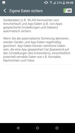 Wählen Sie die Zurück-Taste
