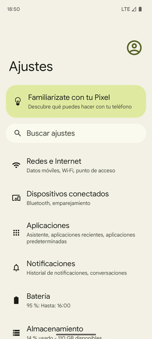 Seleccione Redes e Internet