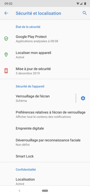 Votre téléphone est maintenant sécurisé par un écran de verrouillage