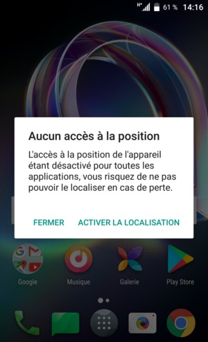 Sélectionnez FERMER