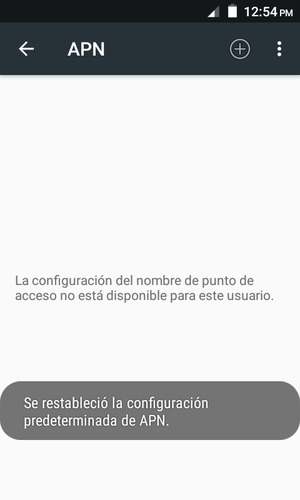 El teléfono se reiniciará con la configuración predeterminada de Internet y MMS