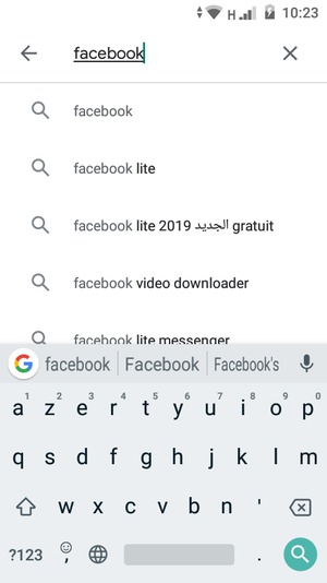 Saisissez le nom de l'appli et sélectionnez Rechercher