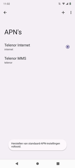 Selecteer Nieuwe APN