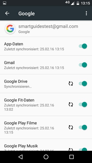 Ihre Daten werden synchronisiert