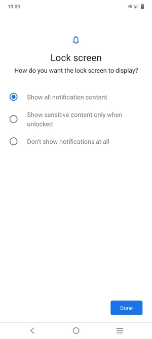 Select your preferred option and select Done