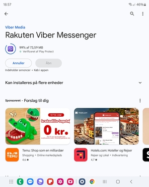 Afvent at installeringen er afsluttet