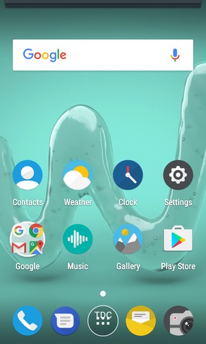 Slide down the top menu
